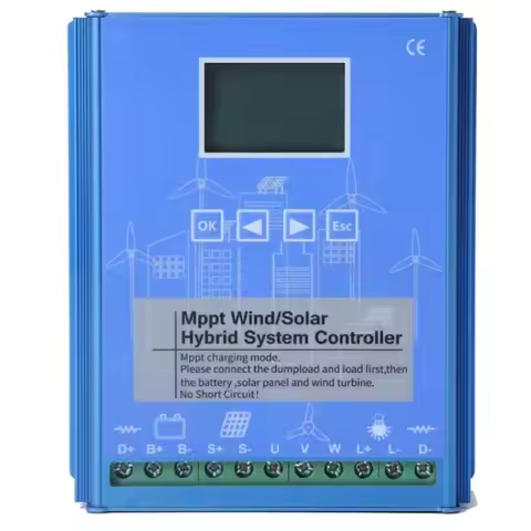 5kw 2kw 12V 24V 48V MPPT Solar Charging Controller for Wind Turbine Lithium Lead Battery Support Sol