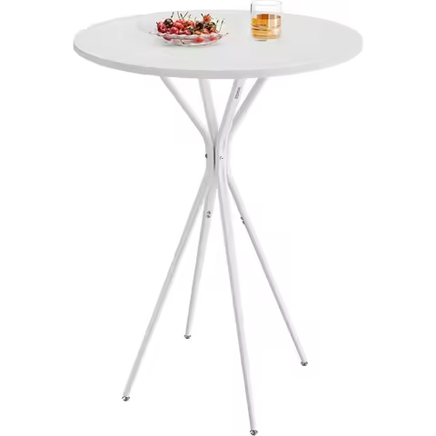 Bar Table, Round Cocktail Table, High Top Pub Bistro Table for Kitchen Dining, Home Bar, Living Room