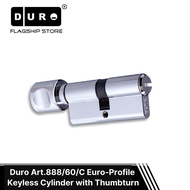 DURO Art.888/60/C Euro Profile Keyless Cylinder with Thumbturn - Chrome