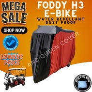 FODDY H3 E-BIKE WITH BACK PASSENGER SEAT COVER HIGH QUALITY - WATER REPELLANT SCRATCH AND DUST PROOF - BUILT IN BAG