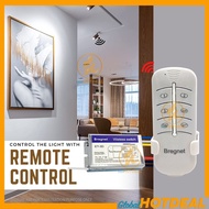 BREGNET 3 Way Lighting Remote Control Switch Wireless Receiver Lamp Light RF Remote Control Switch O