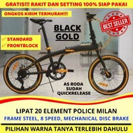 Sepeda Lipat 20 Element Police Milan TERLARIS