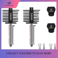 TECHCHIP-2PCS A1 Mini Upgrade Hotend Kit 3D Printer Print Head Hot End Heating Block Kit with 0.4mm 