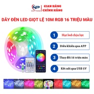 Dây đèn ledđèn fairy light giọt lệ 16 trệu màu 10M Đèn led RGB đuổi màu led giọt lệ 10m chống Nước D