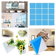 16Pcs Decorative Mirrors Self-adhesive Tiles Mirror Wall Stickers Mirror Decor    Self-adhesive Deco