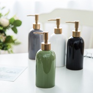 Simple Ceramic Hand Sanitizer Bottle Solid Color Bathroom Creative Sub-bottling Hotel Shampoo Shower