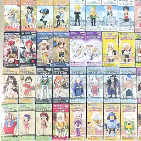 Original BANDAI BANPRESTO One Piece Luffy Nami Zoro Sanji Buggy WCF Anime Action Figures Chopper Sha