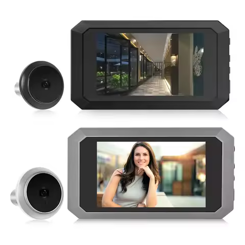 3.97 inch Doorbell Home Safety Door Viewer Digital Magic Eye Electronic Viewfinder Photo Recording V