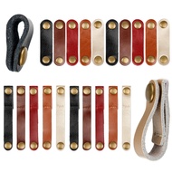 Gydandir Leather Cable Straps Cable Ties Cable Organizers Cord Management for Organizing USB Cable H