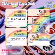 Cute Motif Class Name Sticker Label/Name Label Sticker | Waterproof Sticker | Children's Character Stickers