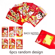 (HM) * Red envelope cartoon design Ampao angpao 1PACK/6PCS TOYS