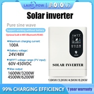 AOYONG hybrid inverter solar inverter 1.6KW/3.2KW/4.5KW/6.2KW pure sine wave inverter with Built-in 