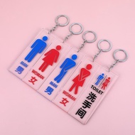 Acrylic Toilet Keychain Pendant Customized Key Couple Text Keyring Creative Functional Keychain