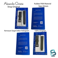 ALEXANDRE CHRISTIE RUBBER STRAP 22 mm 22mm FKM/ 100% Original Material