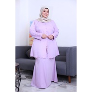 OVERRSIZE M(34/36)-5XL(58/60) Plus Size Nihan Plain Sulam Kerawang Women Muslimah Baju Kurung Raya Perempuan 2024 Viral