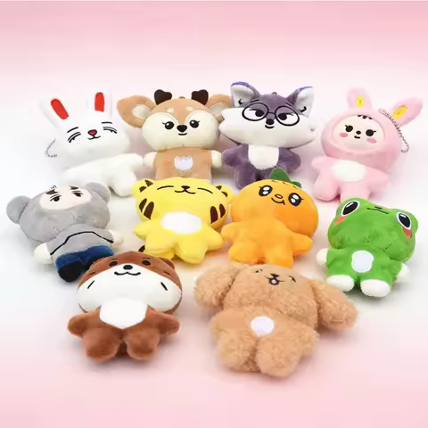 NEW Kpop DK JUN WONWOO THE8 Same Style Cartoon Cute Soft Animals Keychain Pendant Bag Accessories Fa