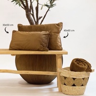Plain brown suede sofa cushion cover size 30x50 30x60 40x60