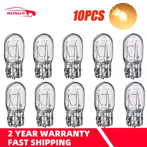 10Pcs W21/5W T20 7443 7440 Signal Light 3800K Halogen Bulb Clear Glass Daytime Running Lights Turn S