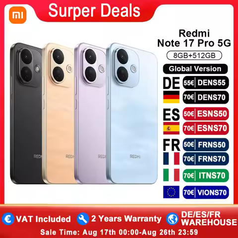 Global Version Redmi Note 17 Pro 6.83” 8340mAh battery Powerful Snapdragon 6s Gen 4 67W HyperCharge 
