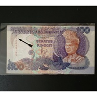 Malaysia Old Banknote RM 100 Jaafar Signed LAST Prefix ZY (United States Banknote Company Printed)