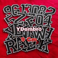 Black Letter and Number Embroidery Patch Embroidery Patch Iron On Patch