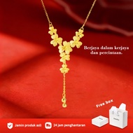 Lucky pic flower accessories, high quality gold clover neck chain, women's neck chain, fine gold cha