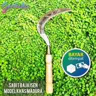 (Baja Isen ) Arit Madura Pemotong Rumput Dan Padi - Sabit Model TRADISONAL - Alat Pengaritan Pemotong Semak Belukar