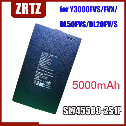 New ZRTZ SL745589-2S1P Smart Door Lock Battery for Y3000FVS/FVX/DL50FVS/DL20FV/S 5000mAh