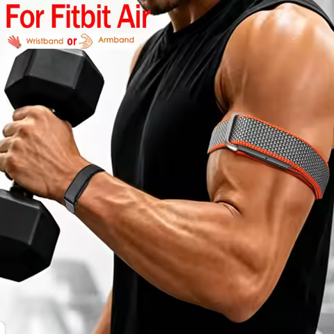Nylon Bicep Strap for Google Fitbit Air Band Sport Fitness Tracker Replacement Wristband/Armband for
