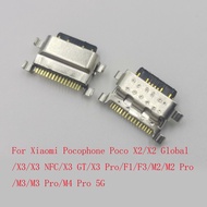 5-50Pcs Usb Charger Connector Plug For Xiaomi Pocophone Poco M4 Pro NFC X2 Global F3 F1 M2 M3 X3 GT 