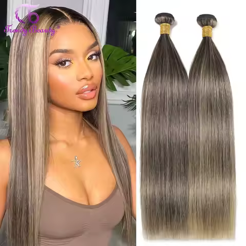 Mixed Color Highlight 1B 27 Peruvian Straight Hair Bundles 100% Human Hair Extensions Remy Hair Weav