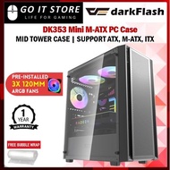 darkFlash DK353 Mini Micro ATX Mesh (Black) Gaming Casing