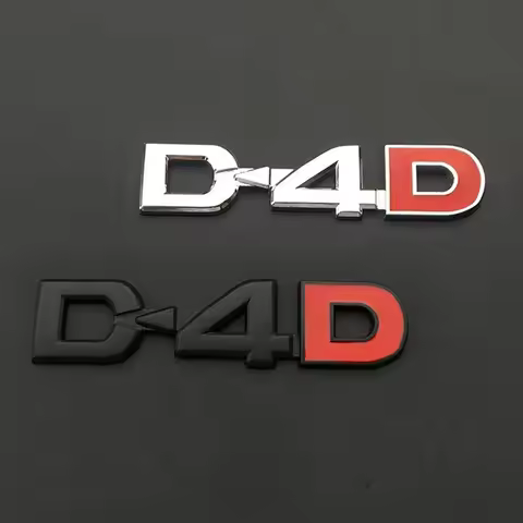 3D Metal Emblem D4D Logo Letters Car Trunk Badge For Toyota Land Cruiser Prado Camry Corolla RAV4 Ve