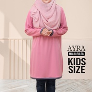 (KIDS SIZE) TUDIAA AYRA Tshirt Muslimah Basic Jersey Microfiber Kids Size (6-12 year)