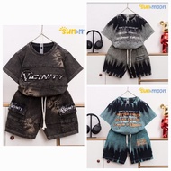 Stone wash boys' clothes set from sun&moon brand big size from 10_60 kg