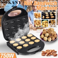 Electric Walnut Cake Maker Mini Automatic Nut Waffle Bread Machine Sandwich Iron Toaster Baking Breakfast Pan Oven