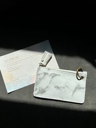 ❗️4/24限定含運價❗️【Ecosusi】美國小眾品牌白色大理石卡夾零錢包多功鑰匙包