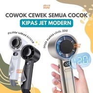 LAYAR JET Mini Portable USB Handheld Fan LED Screen Strong Wind 200 High Speed Handheld Fan