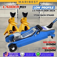 LADDERMAN 2.5 Ton Low Profile Hydraulic Floor Jack With Jack Stand Car Jack Garage Jack Kereta Jack 