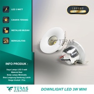 Lampu downlight spotlight LED 3w 3 Watt Mini