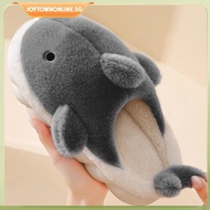 [joytownonline.sg] Funny Shark Cotton Slippers Comfortable Home Slipper Cute Shark Home Plush Shoes
