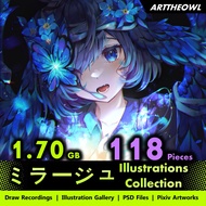 🔥 Digital Illustration Art - ミラージュ 🔥 Anime Figure | CG Art Digital Drawing Book | Smart Drawing Tabl