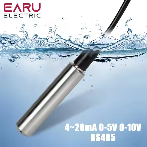 Level Sensor 4-20Ma 0-5V 0-10V RS485 Output Liquid Level Transmitter Water Level Sensor Probe Detect