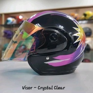 &gt; &lt; 2023 HELMET LTD BINTANG BLACK WITH PURPLE STICKER LIMITED EDITION