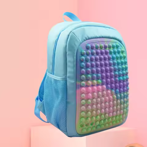 POP Its Backpack For Baby Boys Girls Push Bubble Fidget Toys Stress Relief Antistress Squishy Anti-S