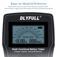 Universal Battery Checker Tester with Leads LCD Display, Battery Capacity Voltage Resistance Tester 