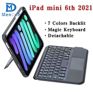 MD iPad เคสคีย์บอร์ดสำหรับ iPad Mini 6 2021ใหม่ iPad Mini 6 Mini 1 2 3 4 5คีย์บอร์ด125 ° โฟลิโออัจฉริยะ Hard ฝาหลังบลูทูธ iPad Mini 6th Generation พร้อมคีย์บอร์ดบางเฉียบป้องกัน