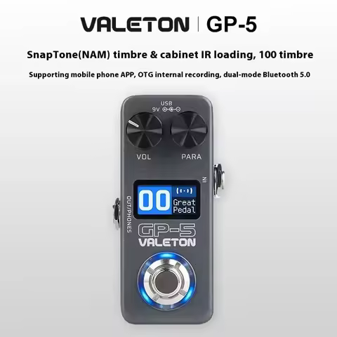 Valeton GP-5 Electric Guitar Integrated Effect Device Processor/NAM&IR Loader Supports Loading Enclo