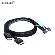 PCI-E 5.0 GEN5 MCIO 8X 8i 74PIN Host to 2 X Oculink SFF-8611 4i Server Data Extension Cable 32Gbps