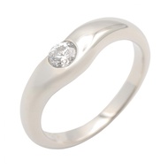 【二手】蒂芙尼 (Tiffany & Co.) 弧形戒指，1PD，10.5號，950鉑金，鑲鑽，女士款，二手